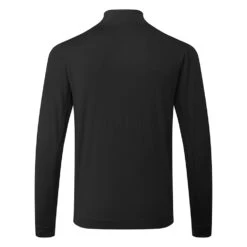 Adidas Elevated 1/4 Zip Golf Sweater -Golf Promotion Store Adidas Elevated 1 4 Zip Golf Sweater Black IB6115 Back