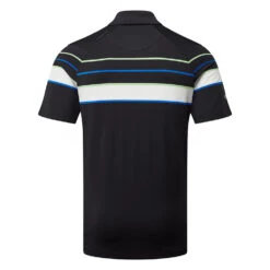 Callaway Resort Ventilated Shoulder Block Print Golf Polo Shirt -Golf Promotion Store Callaway AW22 Resort Ventilated Shoulder Block Polo Shirt CGKSC0B0 002 SHCAL259 S Caviar Back