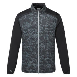 Callaway Abstract Camo Print Mixed Media Golf Wind Jacket