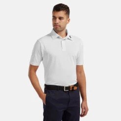 FootJoy Stretch Pique Solid Golf Polo Shirt -Golf Promotion Store FOOTJOY 91823 FJ PERF SS SHIRT ATH WHITE Model 1