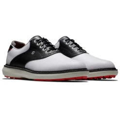 FootJoy FJ Traditions Spikeless 57924 Golf Shoes -Golf Promotion Store FootJoy FJ Traditions Spikeless Shoes White Black Grey 3
