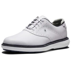 FootJoy FJ Traditions Spikeless 57927 Golf Shoes -Golf Promotion Store FootJoy FJ Traditions Spikeless Shoes White Navy 5