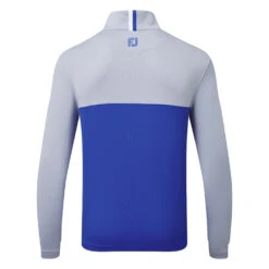 FootJoy Colour Blocked Chill-Out 1/2 Zip Golf Pullover 8 FootJoy Colour Blocked Chill-Out 1/2 Zip Golf Pullover -Golf Promotion Store FootJoy SS22 Colour Blocked Chill Out 1 2 Zip Golf Sweater Dove Grey Royal 88403 Back