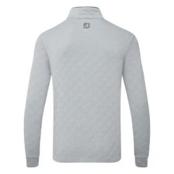 FootJoy Diamond Jacquard Chill-Out 1/4 Zip Golf Pullover -Golf Promotion Store FootJoy SS22 Diamond Jacquard Chill Out 1 4 Zip Golf Sweater Grey Charcoal 88453 Back