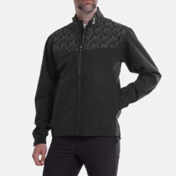 FootJoy HydroLite Waterproof Golf Jacket 9 FootJoy HydroLite Waterproof Golf Jacket -Golf Promotion Store FootJoy AW21 HydroLite Waterproof Jacket 87974 Code WJFOO086 M Black Marble Print model 1