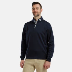 FootJoy Chill-Out 1/4 Zip Golf Pullover -Golf Promotion Store FootJoy SS19 Chill Out 2.0 Pullover 90147 Code SWFOO089 Navy Model 1
