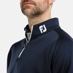 FootJoy Chill-Out 1/4 Zip Golf Pullover -Golf Promotion Store FootJoy SS19 Chill Out 2.0 Pullover 90147 Code SWFOO089 Navy Model 2