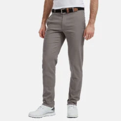 FootJoy Tapered Chino Golf Trouser -Golf Promotion Store FootJoy SS21 FJ Tapered Fit Chino Trouser Mid Grey 90388 Code TRFOO035 Mid Grey Model 1