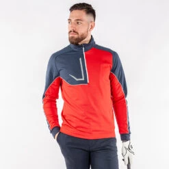 Galvin Green Daxton Insula Golf Pullover -Golf Promotion Store Galvin Green AW22 DAXTON G124202 RED NAVY WHITE Model 1