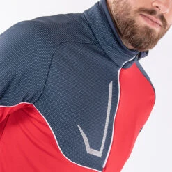 Galvin Green Daxton Insula Golf Pullover -Golf Promotion Store Galvin Green AW22 DAXTON G124202 RED NAVY WHITE Model 2