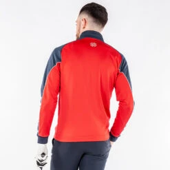 Galvin Green Daxton Insula Golf Pullover -Golf Promotion Store Galvin Green AW22 DAXTON G124202 RED NAVY WHITE Model 3