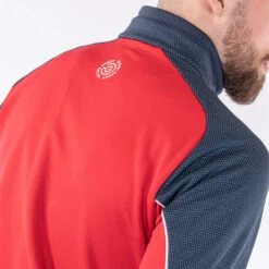 Galvin Green Daxton Insula Golf Pullover -Golf Promotion Store Galvin Green AW22 DAXTON G124202 RED NAVY WHITE Model 4