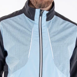 Galvin Green Albert Waterproof Golf Jacket 13 Galvin Green Albert Waterproof Golf Jacket -Golf Promotion Store Galvin Green SS22 Albert Waterproof Jacket G130067 WJGAL430 Blue bell Black White Model 2