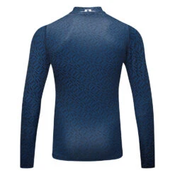 J.Lindeberg Aello Print Golf Base Layer 5 J.Lindeberg Aello Print Golf Base Layer -Golf Promotion Store J. Lindeberg GMJT06853 O459 M Aello Soft Compression Print BLLIN009 Nautical Blue Bridge Monogram Back