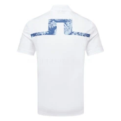 J.Lindeberg Martin Golf Polo Shirt -Golf Promotion Store J.Lindeberg Martin Golf Polo Shirt White Hibiscus Blue Navy Peony GMJT07415 0000 SHLIN149 Back