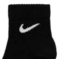 Nike Everyday Lightweight Ankle Golf Socks (3 Pack) -Golf Promotion Store Nike Everyday Lightweight Ankle Golf Socks 3 Pack Black 3
