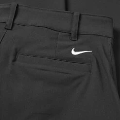 Nike Dry Victory Golf Pants -Golf Promotion Store Nike SS23 Dri Fit Victory Golf Trousers Black White DN2397 010 TRNIK160 30 W 32 Leg Detail