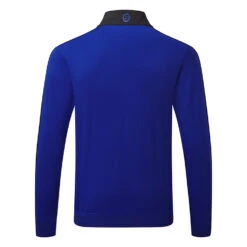 Sunderland Arizona Mid Layer Golf Top -Golf Promotion Store Sunderland AW21 Arizona Midlayer Sweater SUNMC87 ARI Code SWSUN026 M Electric Blue Black Back
