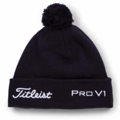 Titleist Tour Pom Pom Golf Beanie -Golf Promotion Store Titleist Tour Pom Pom Golf Beanie Navy White 3