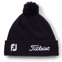 Titleist Tour Pom Pom Golf Beanie -Golf Promotion Store Titleist Tour Pom Pom Golf Beanie Navy White 4
