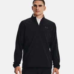 Under Armour Storm Windstrike 1/2 Zip Golf Wind Top 9 Under Armour Storm Windstrike 1/2 Zip Golf Wind Top -Golf Promotion Store Under Armour AW22 Storm Windstrike 1 2 Zip Wind Top 1370156 001 WTUND084 S Black Jet Gray Model 1