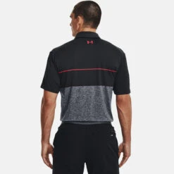 Under Armour Playoff 2.0 Low Round Golf Polo Shirt -Golf Promotion Store Under Armour Playoff 2 0 Low Round Golf Polo Shirt SHUND295 Black Steel Bolt Red Model 3