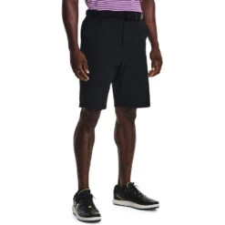 Under Armour Drive Taper Golf Shorts -Golf Promotion Store Under Armour SS22 Drive Taper Golf Shorts 1370086 001 Code TSUND040 M Black Halo Gray Model 1
