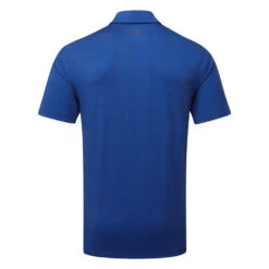 Under Armour Playoff 3.0 Deuces Grid Stripe Golf Polo Shirt -Golf Promotion Store Under Armour SS23 Playoff 3.0 Deuces Grid Polo Shirt 1378677 471 SHUND330 S Blue Mirage Midnight Navy Midnight Navy Back