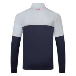 Under Armour Storm HZ 1/2 Zip Golf Sweater 5 Under Armour Storm HZ 1/2 Zip Golf Sweater -Golf Promotion Store Under Armour SS23 Storm Midlayer HZ Sweater 1377398 411 SWUND197 S Midnight Navy White Pink Shock Back