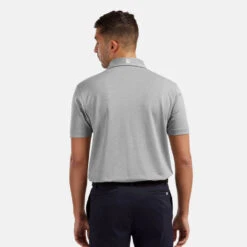 FootJoy Stretch Pique Solid Golf Polo Shirt -Golf Promotion Store footjoy pique ss shirt ath 91819 hthr gry Model 3